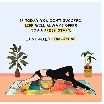 Big Raven Yoga If Today You Don't Succeed Doodle Card