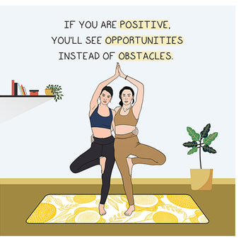 Big Raven Yoga If you are positive Doodle Card