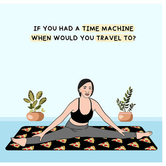 Big Raven Yoga If You Had Time Machine Doodle Card