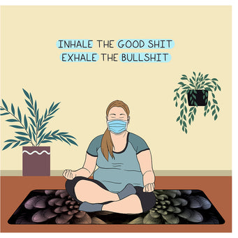 Big Raven Yoga Inhale The Good Shit Doodle Card