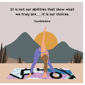 Big Raven Yoga It Is Our Choices Hurt Doodle Card