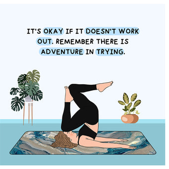 Big Raven Yoga It's Okay If It Doesn't Work Out Doodle Card