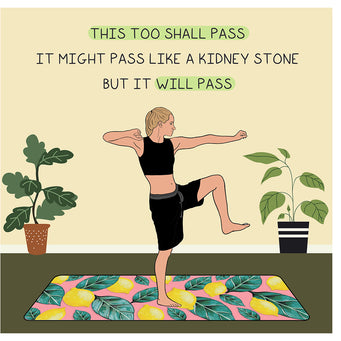 Big Raven Yoga It Will Pass Doodle Card