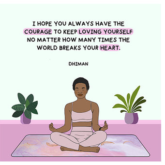 Big Raven Yoga Keep Loving Yourself Doodle Card