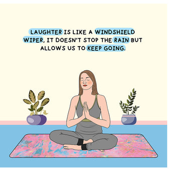 Big Raven Yoga Laughter Is Like A Windshield Doodle Card