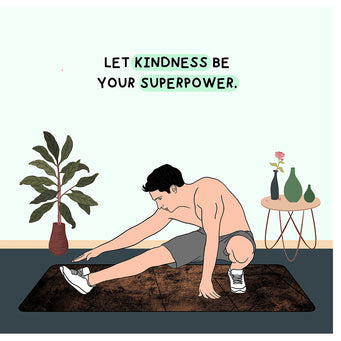 Big Raven Yoga Let Kindness Be Your Superpower Doodle Card