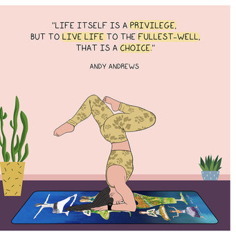 Big Raven Yoga Life Is A Privilege Doodle Card