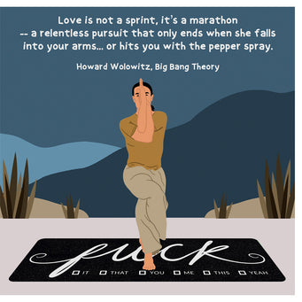 Big Raven Yoga Love Is Not A Sprint Doodle Card