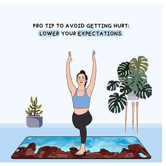 Big Raven Yoga Lower Your Expectations Doodle Card