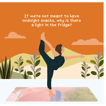 Big Raven Yoga Midnight Snacks Doodle Card