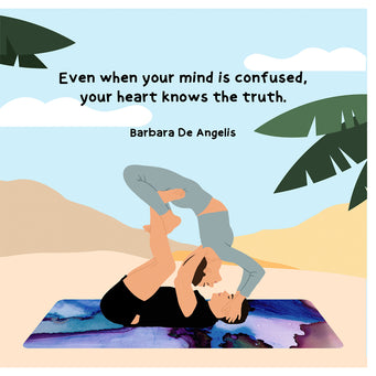 Big Raven Yoga Mind Is Confused Doodle Card