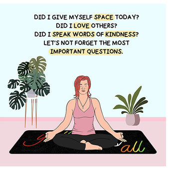 Big Raven Yoga Most Important Questions Doodle Card