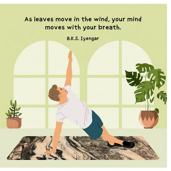 Big Raven Yoga Moves With Your Breath Doodle Card