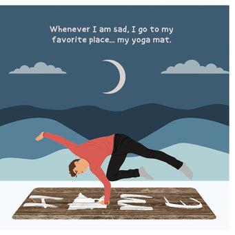 Big Raven Yoga My Favorite Place Doodle Card