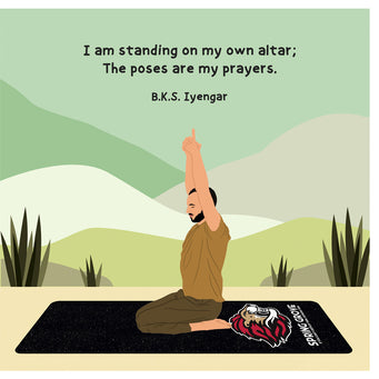 Big Raven Yoga My Prayers Doodle Card