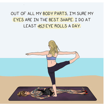 Big Raven Yoga My Eyes Are In The Best Shape Doodle Card