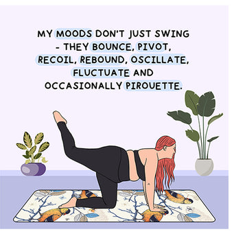 Big Raven Yoga My Moods Don't Just Swing Doodle Card