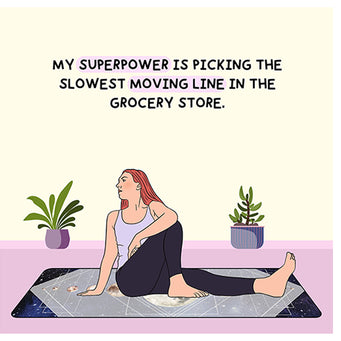 Big Raven Yoga My Superpower Doodle Card