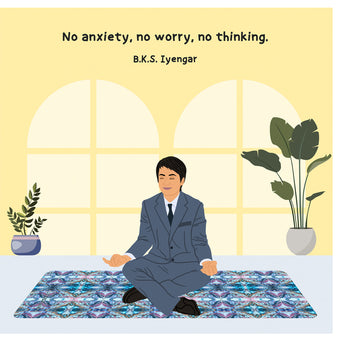 Big Raven Yoga No Anxiety Doodle Card