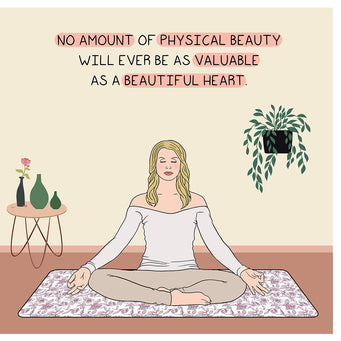 Big Raven Yoga No Amount of Physical Beauty Doodle Card