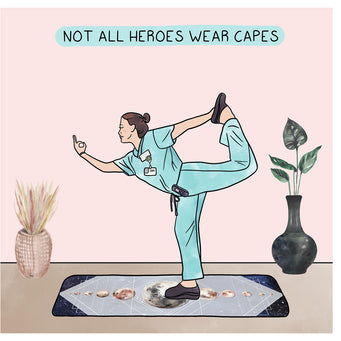 Big Raven Yoga Not All Heroes Doodle Card