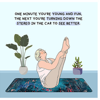 Big Raven Yoga One Minute You're Young And Fun Doodle Card