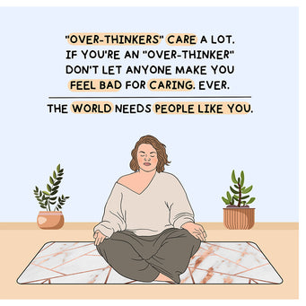 Big Raven Yoga Overthinkers Care A Lot Doodle Card