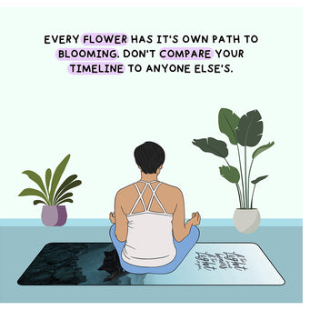 Big Raven Yoga Path To Blooming Doodle Card