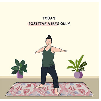 Big Raven Yoga Positive Vibes Only Doodle Card