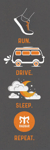 Big Raven Yoga Ragnar Run Drive Sleep Repeat Yoga Mat