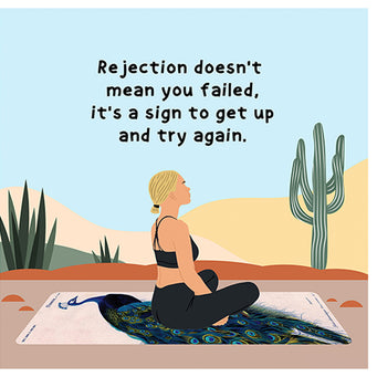 Big Raven Yoga Rejection Doesn't Mean You Failed Doodle Card