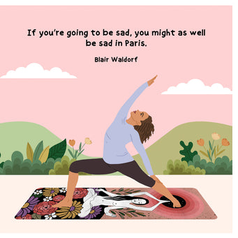 Big Raven Yoga Sad In Paris Doodle Card