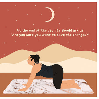 Big Raven Yoga Save The Changes Doodle Card