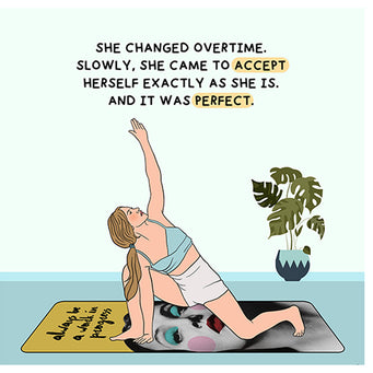 Big Raven Yoga She Changed Overtime Doodle Card