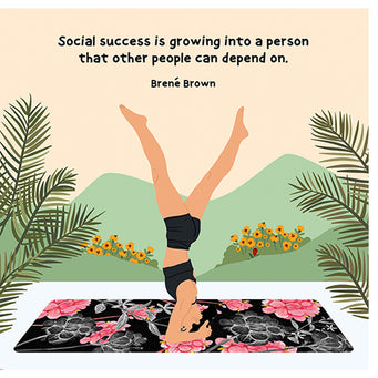 Big Raven Yoga Social Success Doodle Card