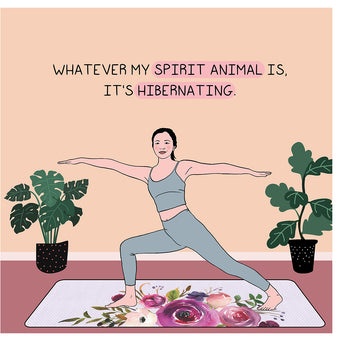 Big Raven Yoga Spirit Animal Doodle Card