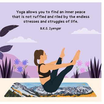 Big Raven Yoga Stress And Struggles Doodle Card
