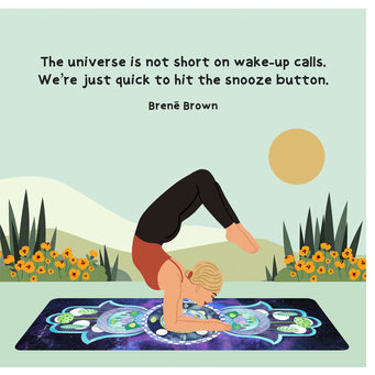 Big Raven Yoga The Snooze Button Doodle Card