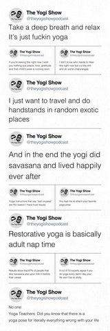 Big Raven Yoga The Yogi Show: Quotes Yoga Mat