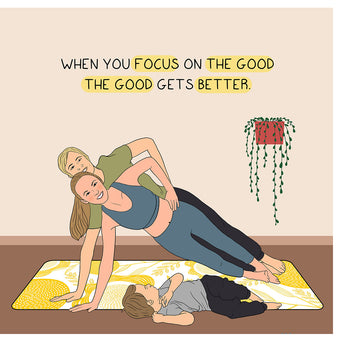 Big Raven Yoga The Good Gets Better Doodle Card