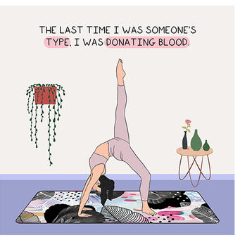 Big Raven Yoga The last time I was someone's type Doodle Card