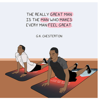 Big Raven Yoga The real great man Doodle Card