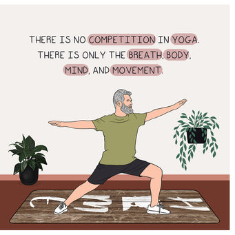 Big Raven Yoga There is no competition in yoga Doodle Card