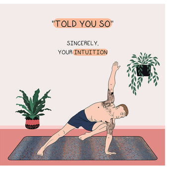 Big Raven Yoga Told you so Doodle Card