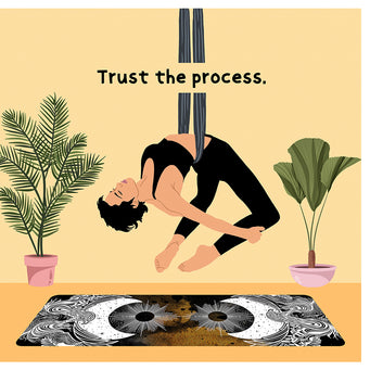 Big Raven Yoga Trust The Process Doodle Card