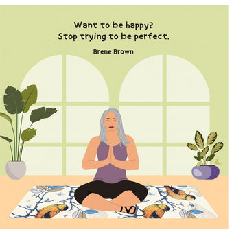 Big Raven Yoga Want To Be Happy Doodle Card