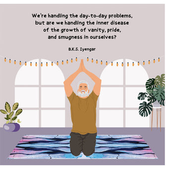 Big Raven Yoga We're Handling Day-To-Day Problems Doodle Card