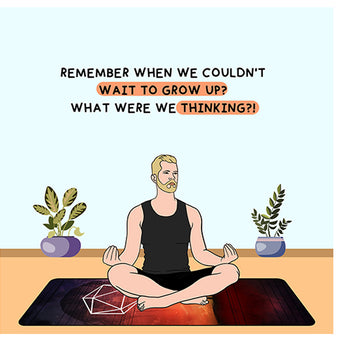 Big Raven Yoga We Couldn't Wait To Grow Up Doodle Card