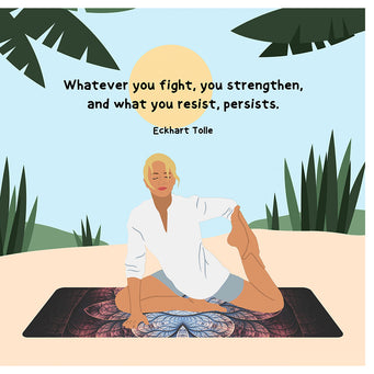Big Raven Yoga Whatever You Fight Doodle Card