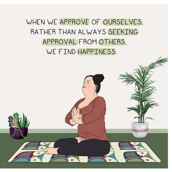 Big Raven Yoga When we approve of ourselves Doodle Card